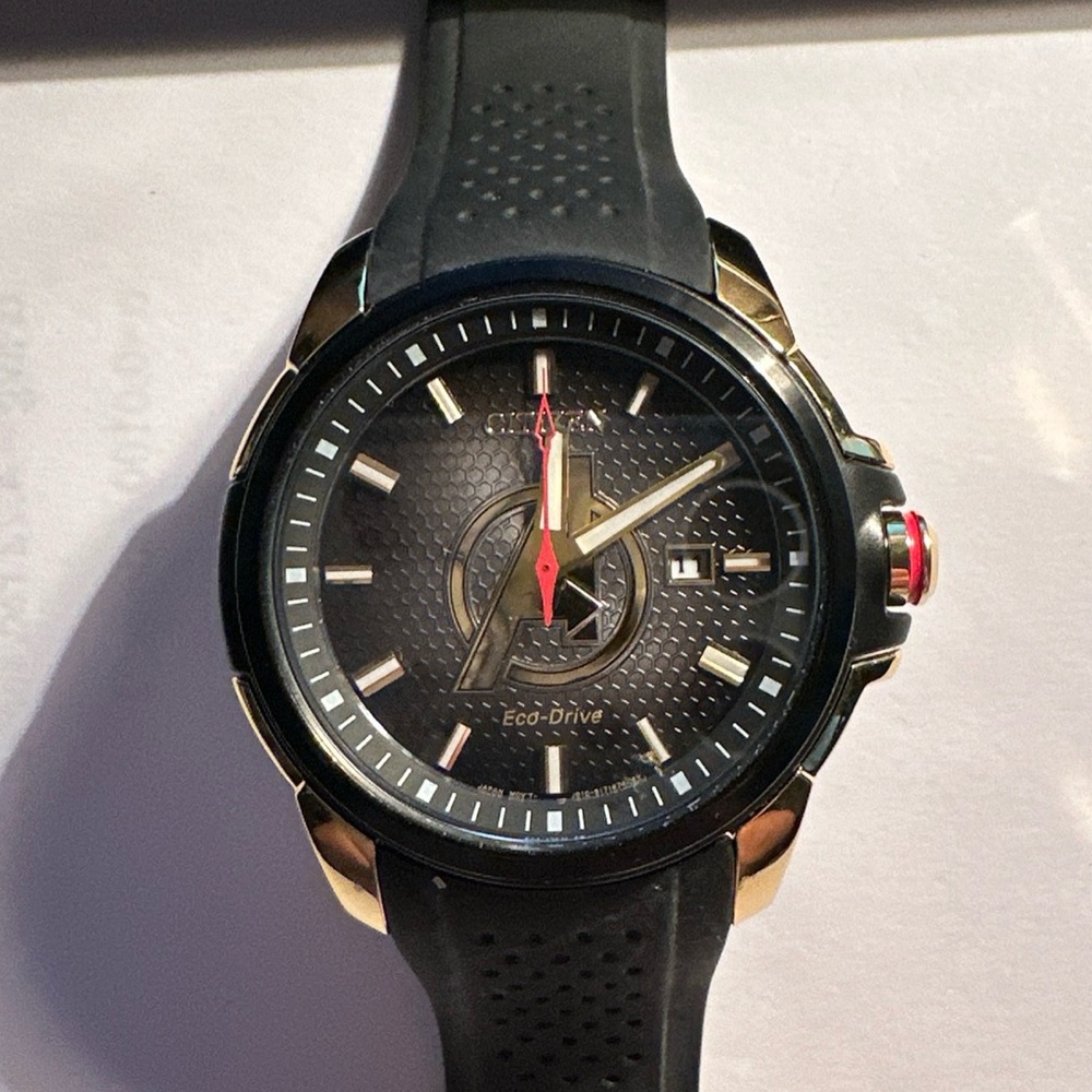 Citizen Eco-Drive Marvel's Avengers Men's Date Indicator 44mm Watch AW1155-03W